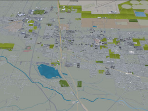 Palmdale city california 60km 3D Model