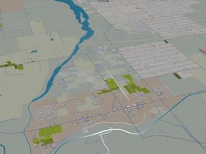 Palmdale city california 60km 3D Model