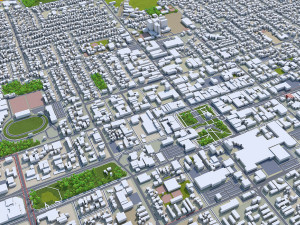 Palmerston north city new zealand 40km 3D Model