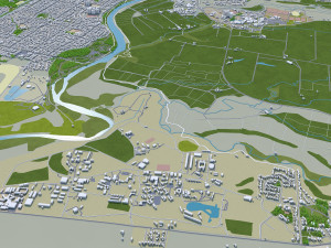 Palmerston north city new zealand 40km 3D Модель