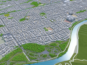 Palmerston north city new zealand 40km 3D Модель
