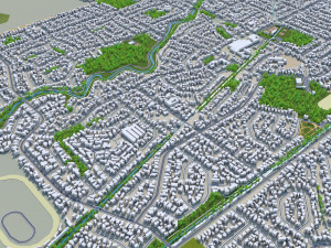 Palmerston north city new zealand 40km 3D Модель