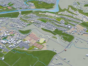 Palmerston north city new zealand 40km 3D Модель