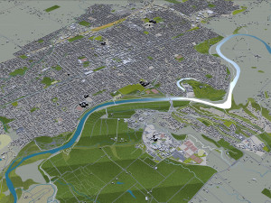 Palmerston north city new zealand 40km 3D Модель