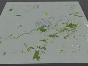 Palmerston north city new zealand 40km 3D Модель