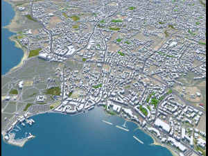 Paphos city cyprus 30km 3D Model