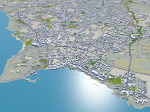 Paphos city cyprus 30km 3D Model