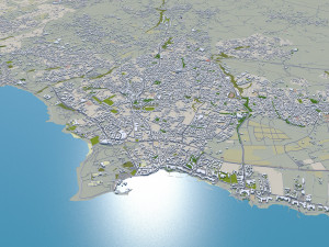 Paphos city cyprus 30km 3Dモデル