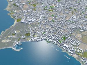Paphos city cyprus 30km 3Dモデル