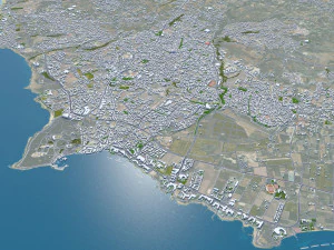 Paphos city cyprus 30km 3D Model