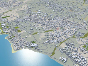 Paphos city cyprus 30km 3D Model
