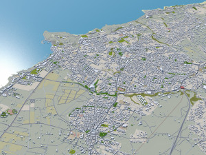 Paphos city cyprus 30km 3Dモデル