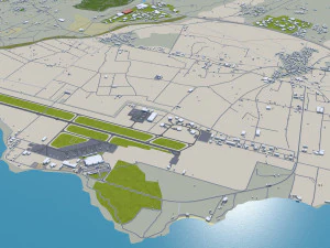 Paphos city cyprus 30km 3D Model