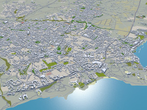 Paphos city cyprus 30km 3Dモデル