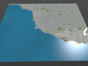 Paphos city cyprus 30km 3D Model