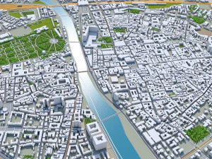 Parma città italia 20km Modello 3D