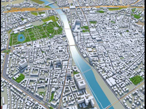 Parma city italy 20km 3D Model
