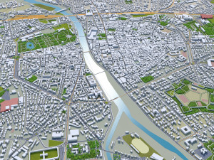Parma city italy 20km 3D 모델