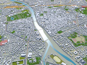 Parma city italy 20km 3D Model
