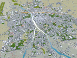 Parma city italy 20km 3D Model