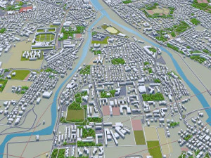Parma city italy 20km 3D Model