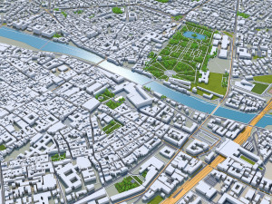 Parma city italy 20km 3D 모델