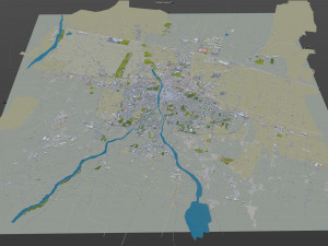 Parma city italy 20km 3D 모델