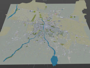 Parma city italy 20km 3D Model