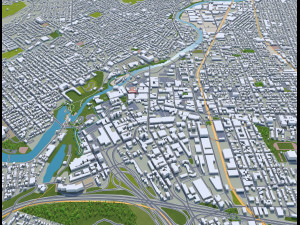 Paterson city new jersey 20km 3Dモデル