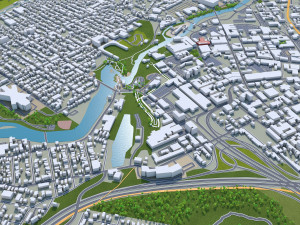 Paterson city new jersey 20km 3Dモデル
