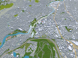 Paterson city new jersey 20km 3Dモデル