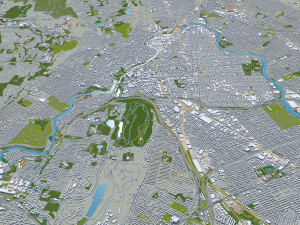Paterson city new jersey 20km 3Dモデル