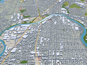 Paterson city new jersey 20km 3Dモデル