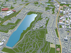 Paterson city new jersey 20km 3Dモデル