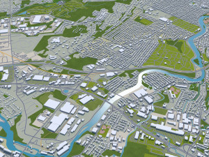 Paterson city new jersey 20km 3Dモデル
