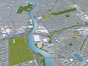 Paterson city new jersey 20km 3Dモデル