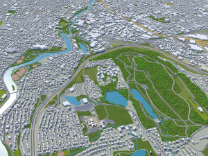 Paterson city new jersey 20km 3Dモデル