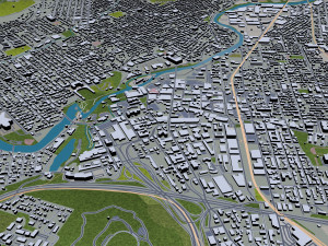 Paterson city new jersey 20km 3Dモデル
