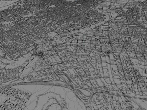 Paterson city new jersey 20km 3Dモデル