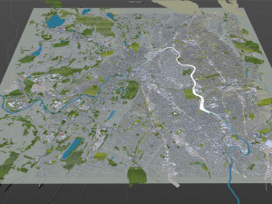 Paterson city new jersey 20km 3Dモデル