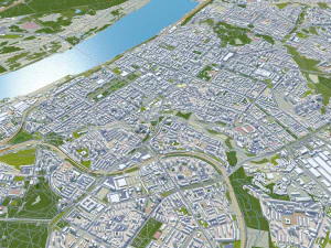 Perm city russia 100km 3D Model