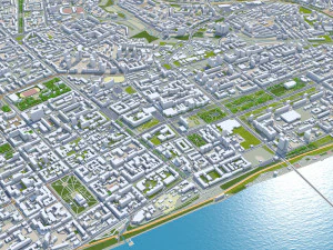 Perm city russia 100km 3D Model