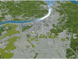 Perm city russia 100km 3D Model