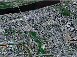 Perm city russia 100km 3D Model