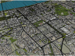 Perm city russia 100km 3D Model