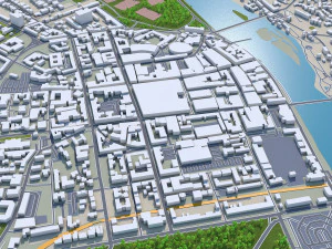 Perth city uk 20km 3D Model