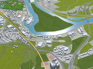Perth city uk 20km 3D मॉडल