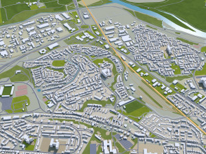 Perth city uk 20km 3D मॉडल