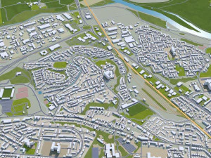 Perth city uk 20km 3D Model