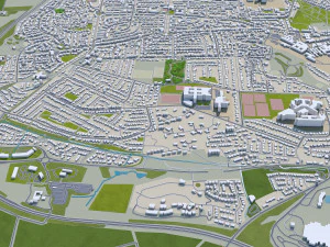 Perth city uk 20km 3D Model